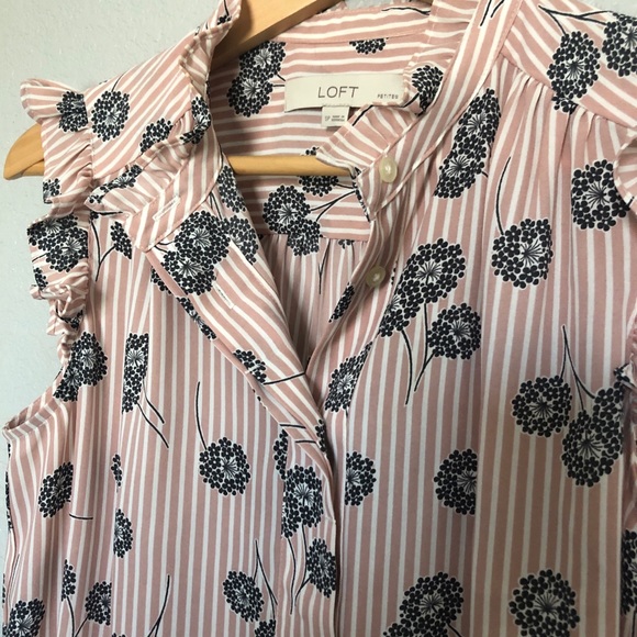 FLORAL STRIPE TOP - Picture 3 of 11